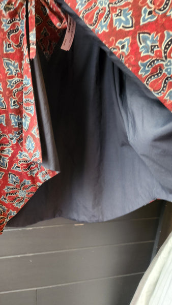 Nagada of Egypt Burgandy and Blue Cotton Short Jacket
