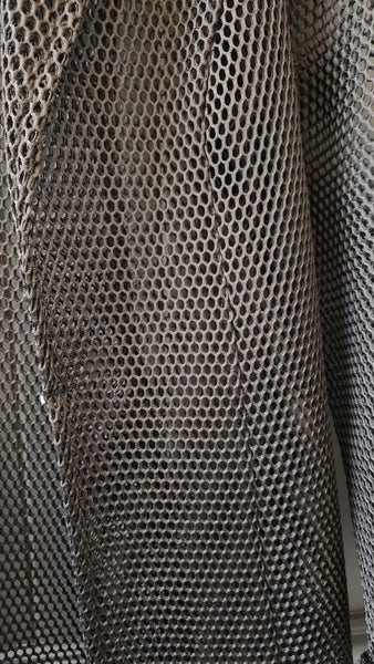 Luxe Moda Open Front Black Fishnet Coat