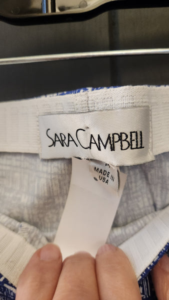 Sara Campbell Royal Blue and White Pants