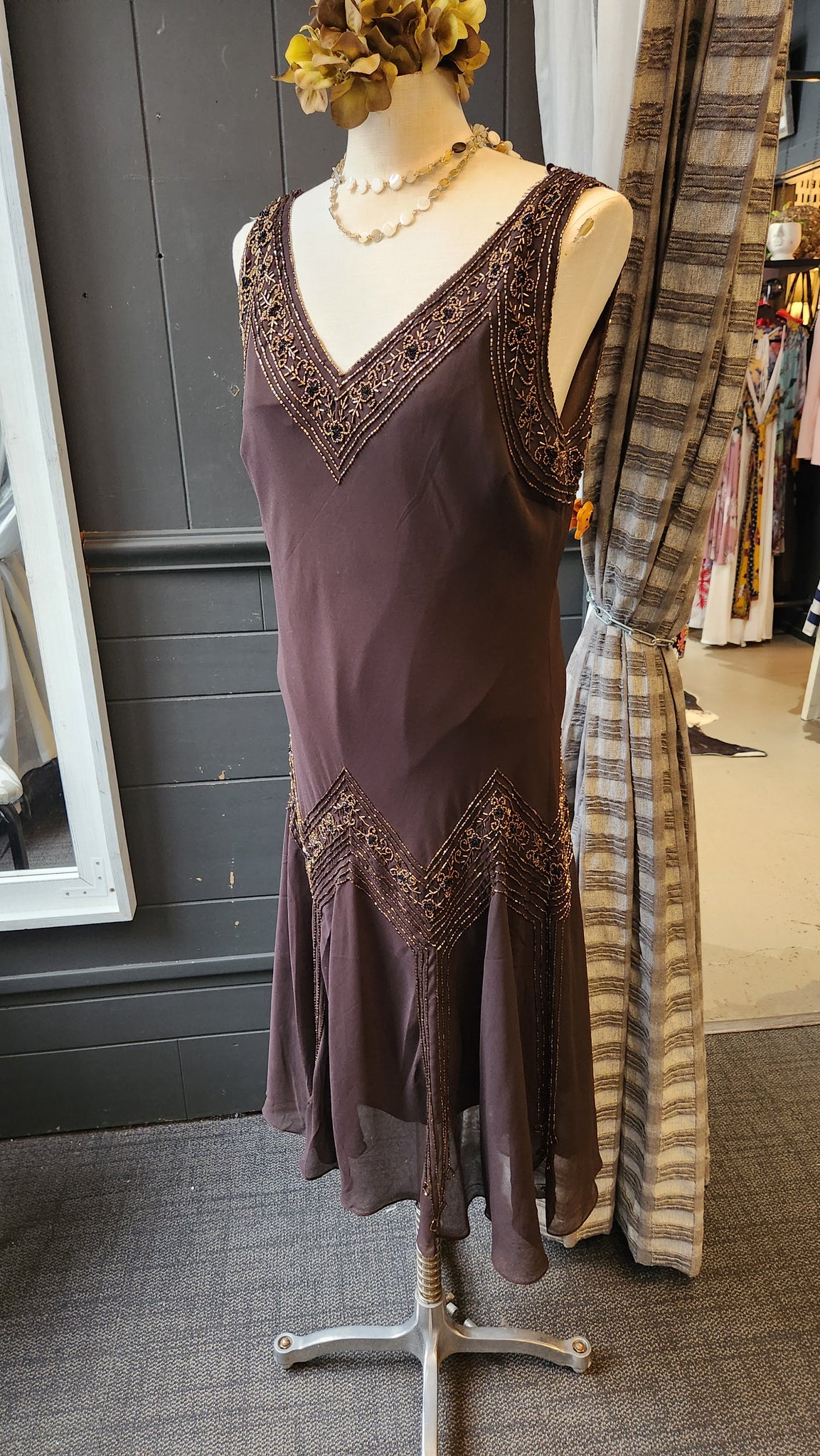 Dress Barn Sleeveless Flapper Style Dress