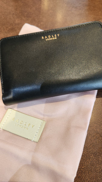 Radley of London Small Black Wallet with Dog Logo