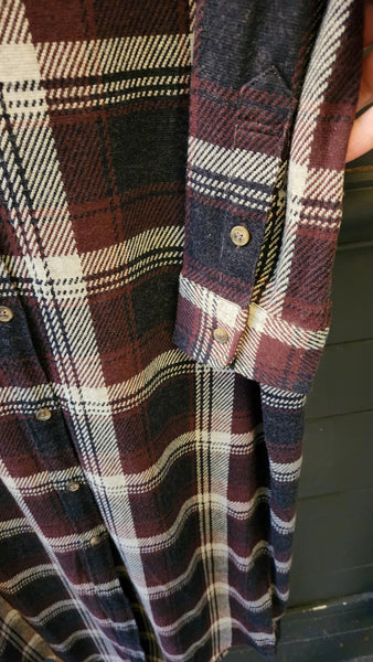 Faherty Long Sleeve Plaid Maxi Dress