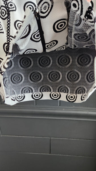 Joesph Ribkoff Black and White Bullseye Blazer