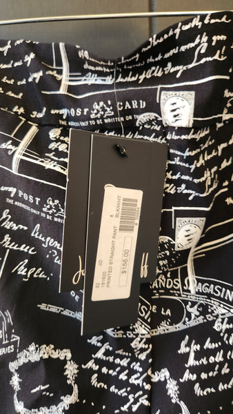 Joseph Ribkoff Black Pants with White Writing