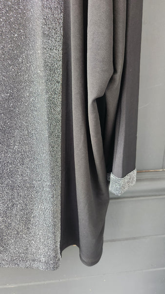 Susan Graver Two Tone Silver and Black Top