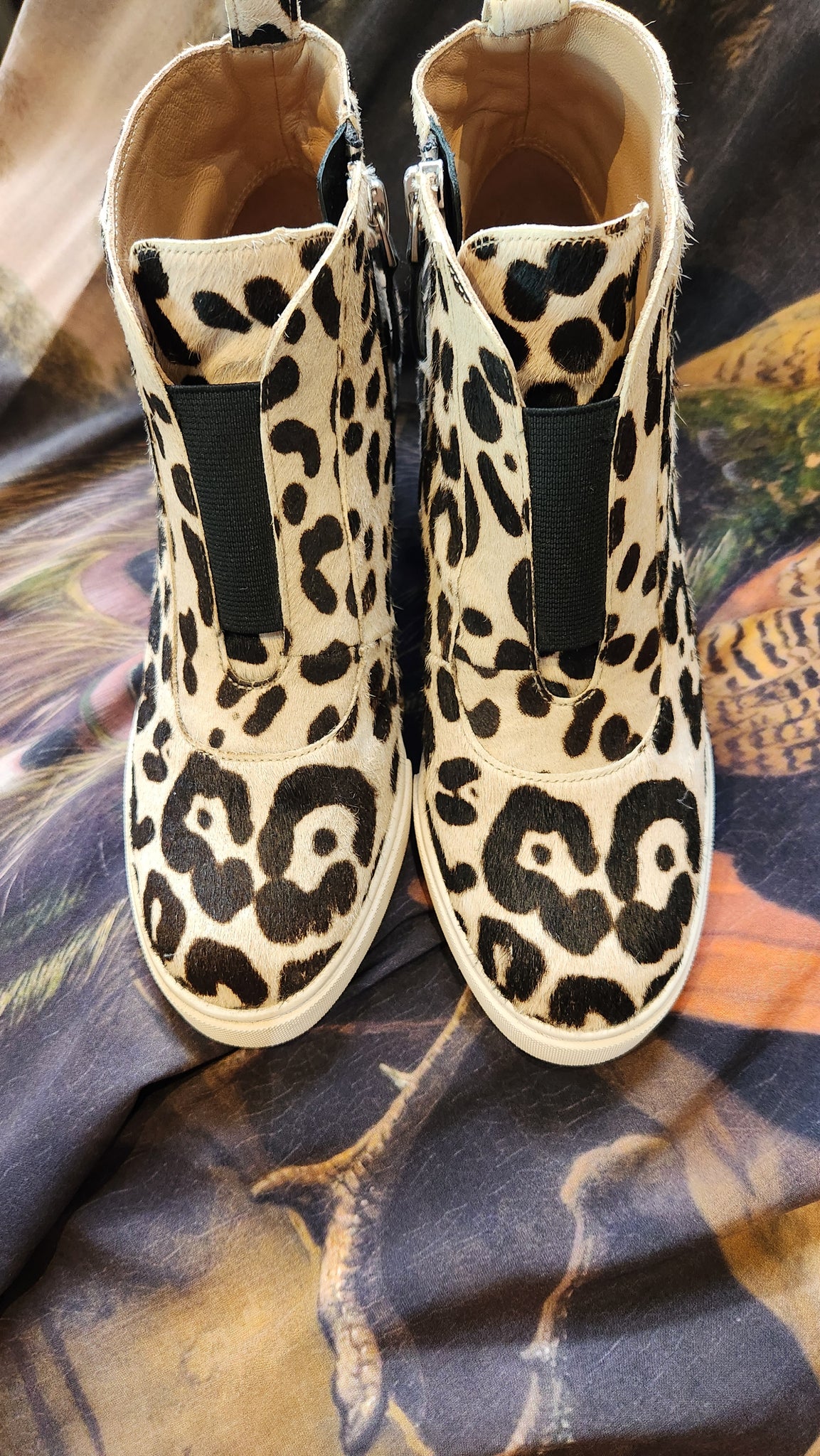 Paolo Leopard Wedge Tennis Shoe