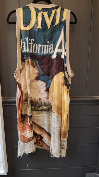 Rundholz Sleeveless Dress w/Vintage Cali Ad Graphics