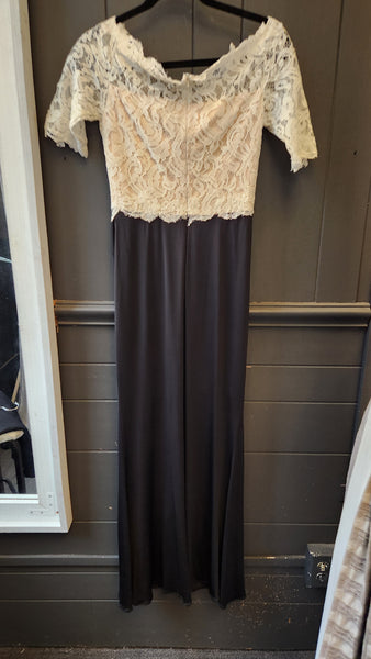 MacDuggal Ivory Lace Bodice Gown