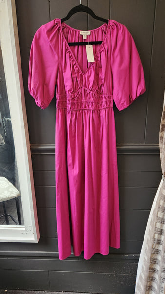 Nordstrom Puff Sleeve Midi Dress