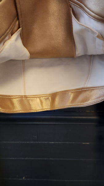 Clara Sun Woo Faux Gold Motorcycle Jacket