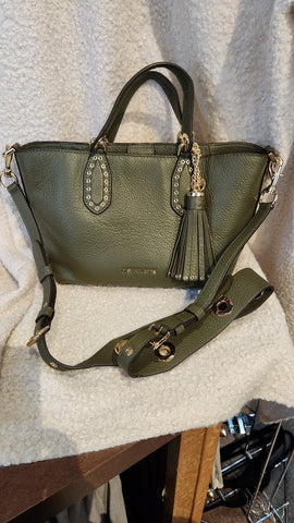 Michael Kors Olive Green Leather Purse