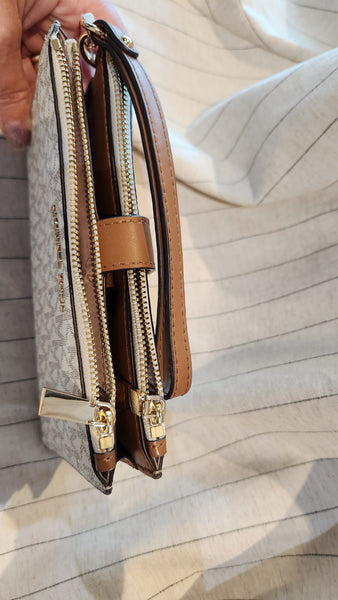 Michael Kors Signature Tan and Cream Wallet
