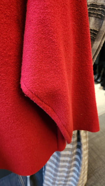 Eileen Fisher Red Wool Coat