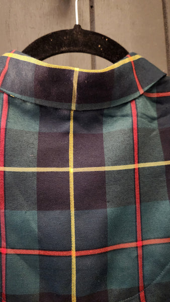 Gretchen Scott Long Sleeve Green Plaid Top