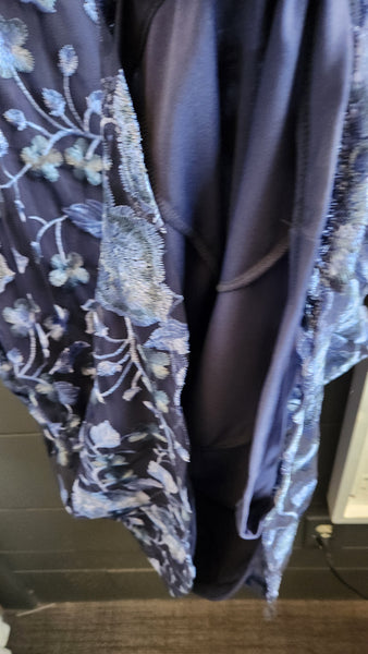Marina Blue Floral Sleeveless Dress