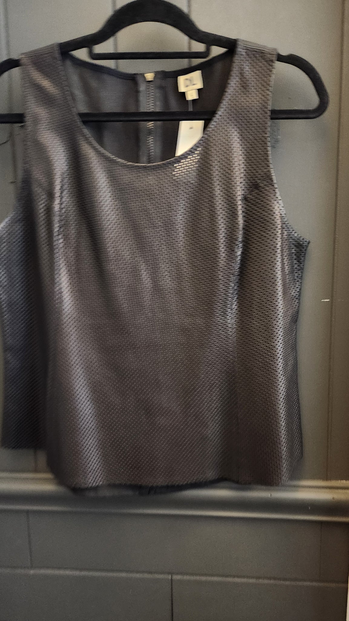 DL Lamb Leather tank top