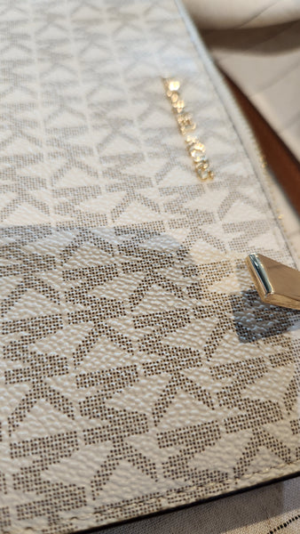 Michael Kors Signature Tan and Cream Wallet