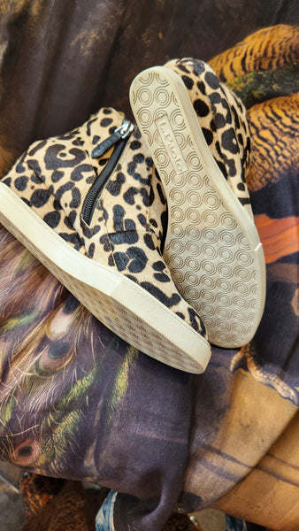 Paolo Leopard Wedge Tennis Shoe