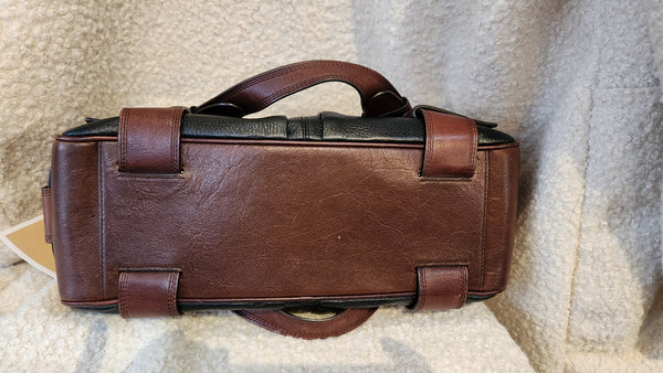 Michael Kors Black And Brown Leather Satchel Purse