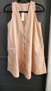Maeve Sleeveless Zip Front Light Pink Top