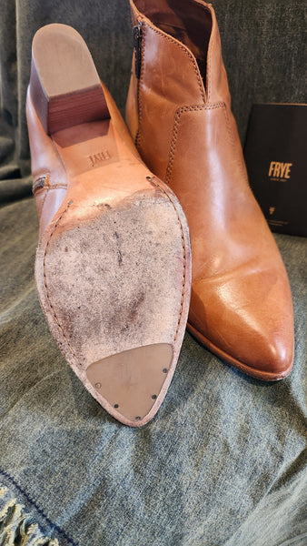 Frye Jennifer Ankle Boots Brown Leather Ankle Bootie