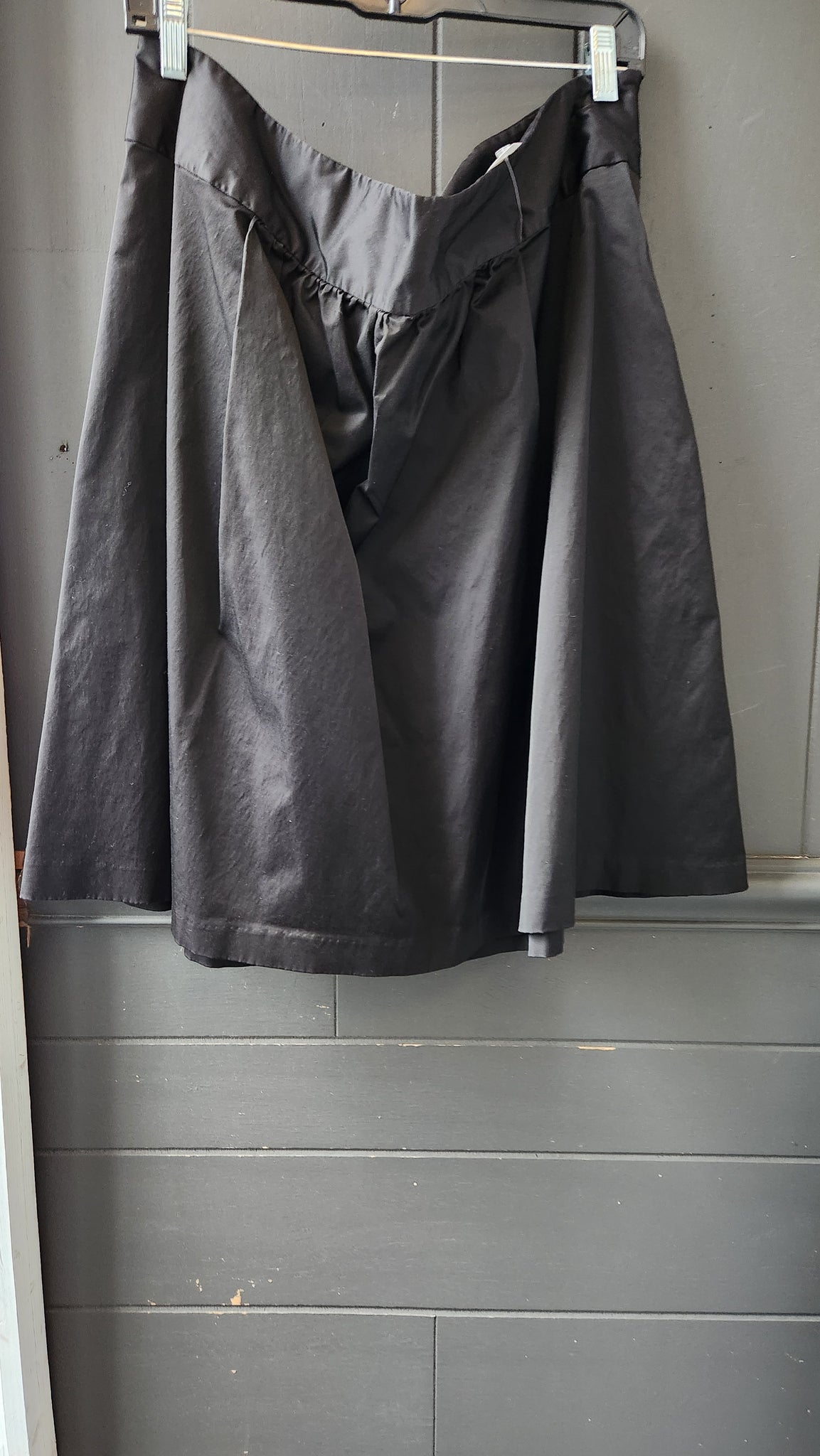 Lane Bryant Black Satin Swing Skirt