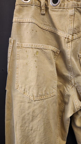 Free People Gold Tan Cargo Pants