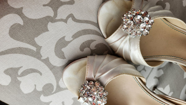 Betsey Johnson Cream Satin Heels