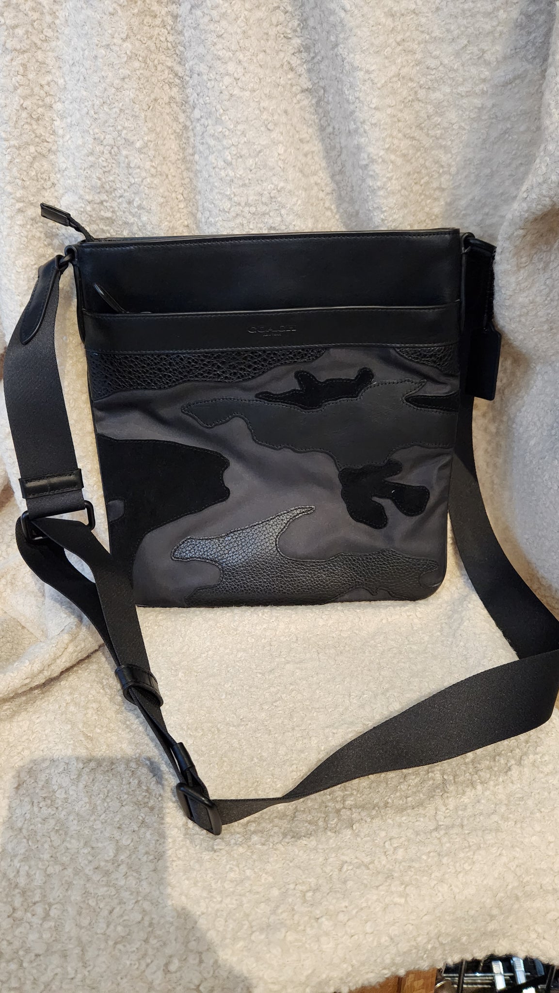 Coach Charles Crossbody Leather and Canvas Purse