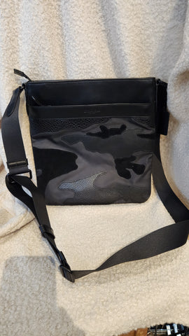 Coach Charles Crossbody Leather and Canvas Purse