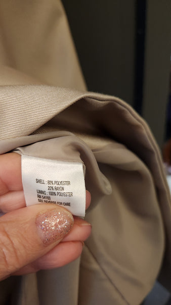 Calvin Klein Light Gold Metallic Long  Frock Coat