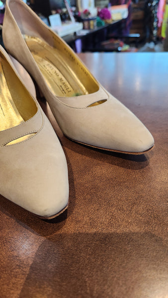 Vintage Bruno Magli Tan Sueded Heels