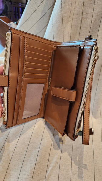 Michael Kors Signature Tan and Cream Wallet