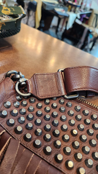 ASH Brown Fringe Leather Purse