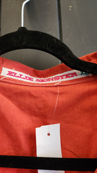 Ellie Monster Short Sleeved Orange Western Shirt