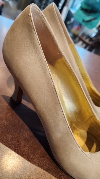 Vintage Bruno Magli Tan Sueded Heels