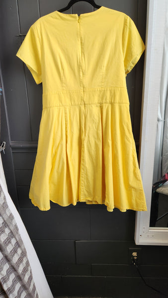 eShakti Cap Sleeve Faux Wrap Dress