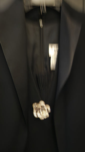 Daymor Couture 2 Piece Black Jacket and Evening Gown