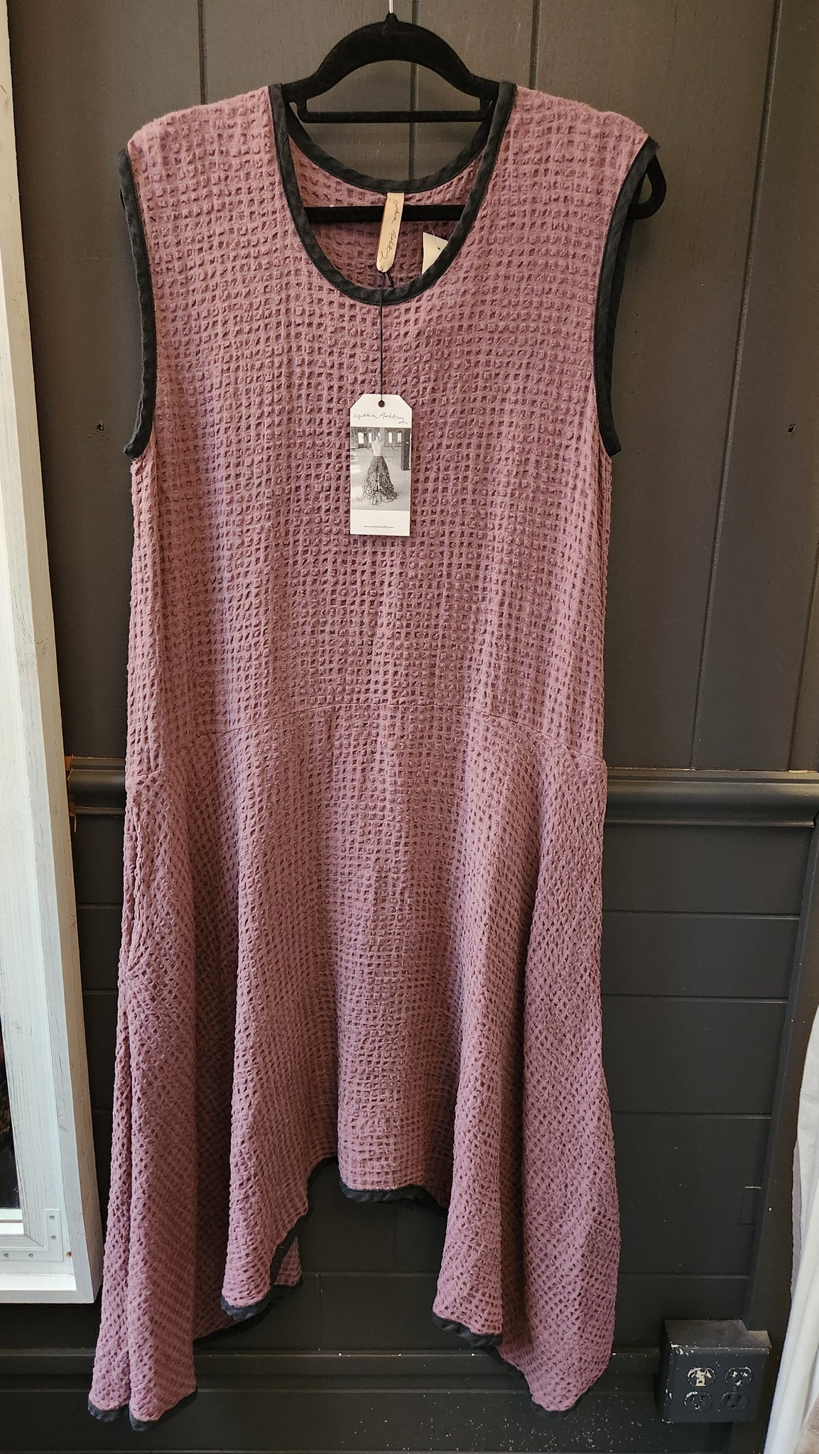 Cynthia Ashby Sleeveless Waffle Fabric Dress