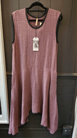 Cynthia Ashby Sleeveless Waffle Fabric Dress