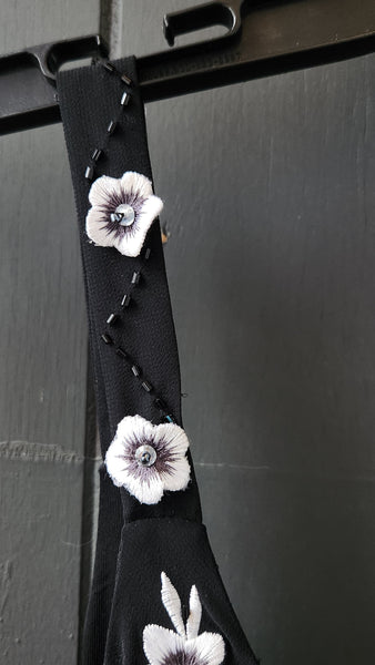 R&M Richards dress with floral embroidery