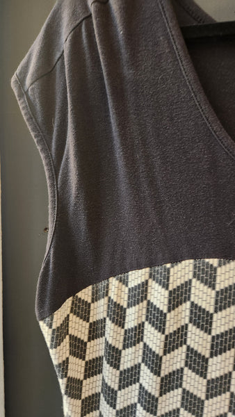 Effie's Heart Cap sleeve Geometric Print Dress