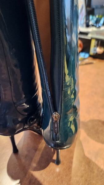 Jimmy Choo Green Patent Leather boots