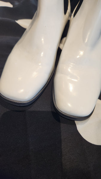 Jeffrey Campbell White faux leather White Ankle Boots