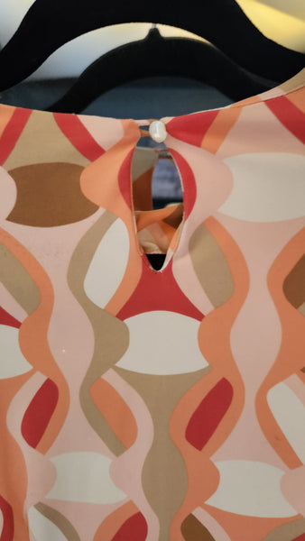 J McLaughlin Peach Tan And Pink Dress