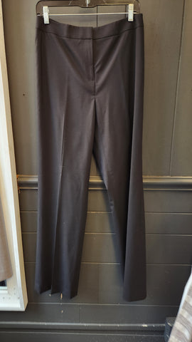 Lafayette 148 Black Wool Flat Front Pants