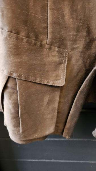 Lafayette 148 Metallic Bronze Rayon Silk Blazer