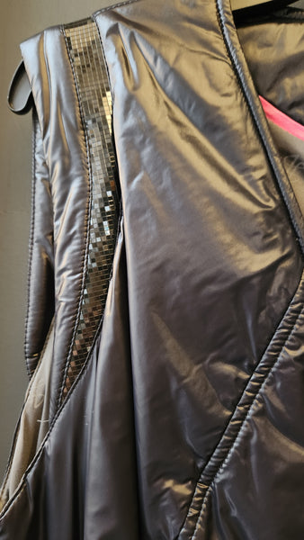 Julia Janus Puffer Black Asymmetrical Vest