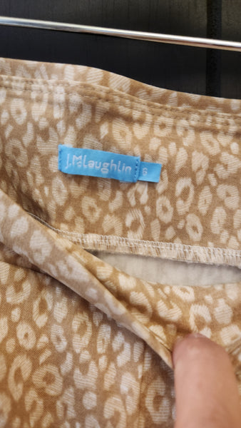 J McLaughlin Gold and Tan Leopard Print Pants