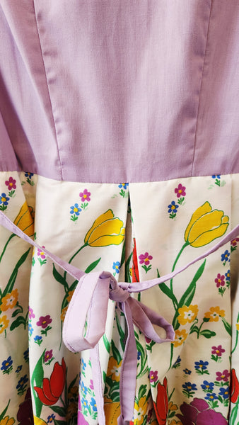 Vintage DeLoris Floral Cap Sleeve Dress